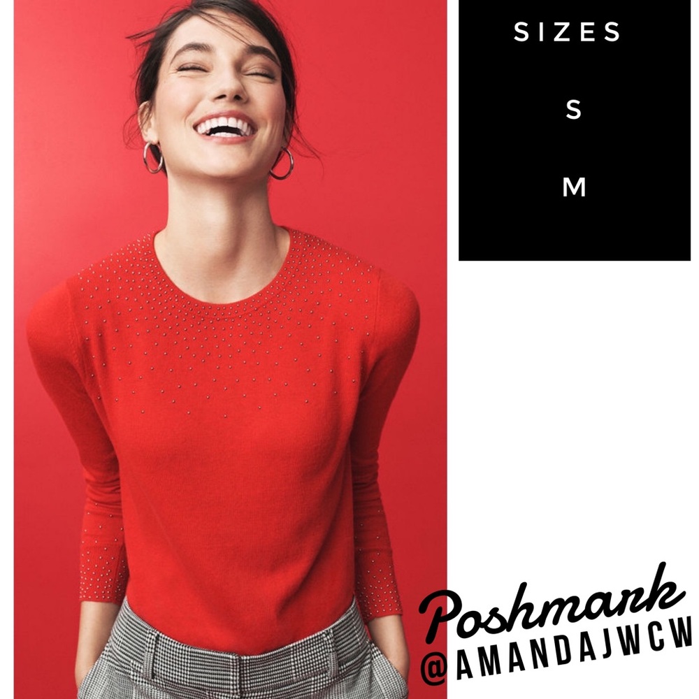 Ann Taylor Beaded Yoke Sweater- NWT!